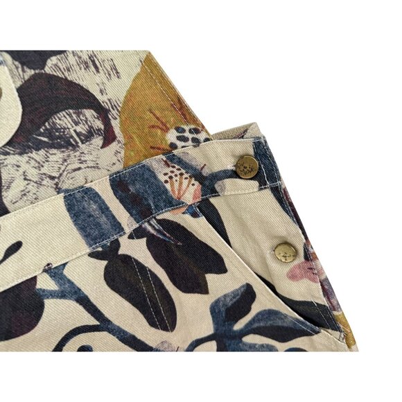 Floral Wide-Leg Bib Overalls By White Stuff With Adjustable Straps & Pocket Desi - Picture 7 of 10